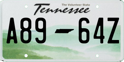 TN license plate A8964Z