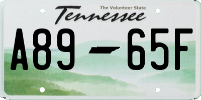 TN license plate A8965F
