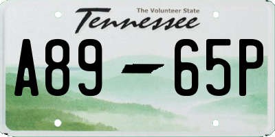 TN license plate A8965P