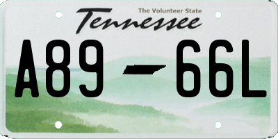 TN license plate A8966L