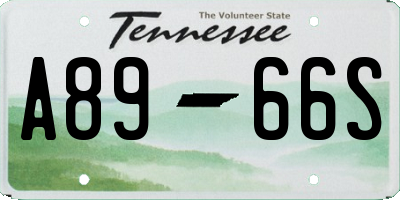 TN license plate A8966S