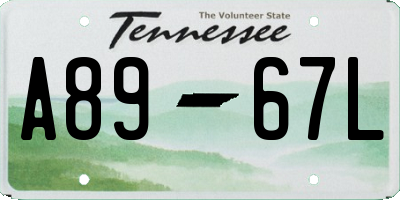 TN license plate A8967L