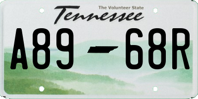 TN license plate A8968R