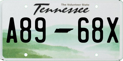 TN license plate A8968X