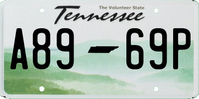 TN license plate A8969P