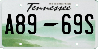 TN license plate A8969S