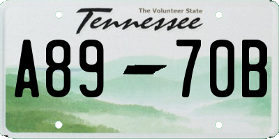 TN license plate A8970B