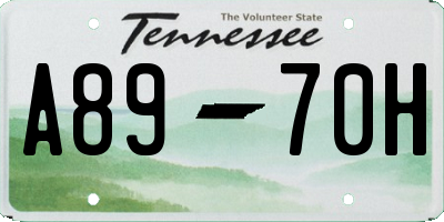 TN license plate A8970H