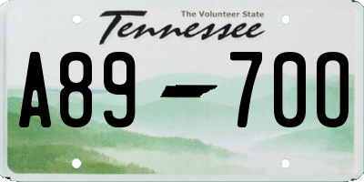 TN license plate A8970O