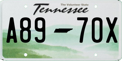 TN license plate A8970X