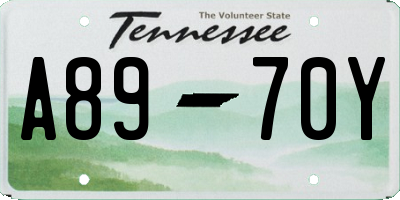 TN license plate A8970Y