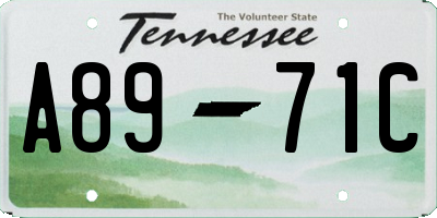 TN license plate A8971C
