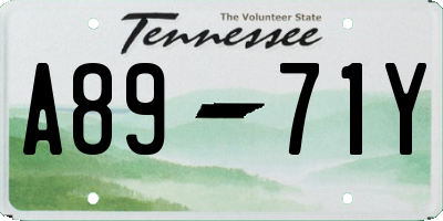 TN license plate A8971Y