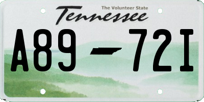 TN license plate A8972I