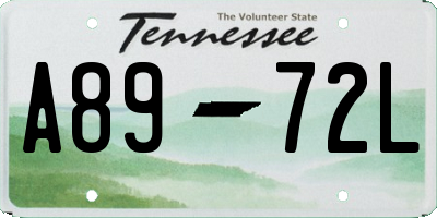 TN license plate A8972L