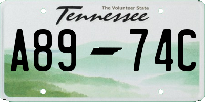 TN license plate A8974C