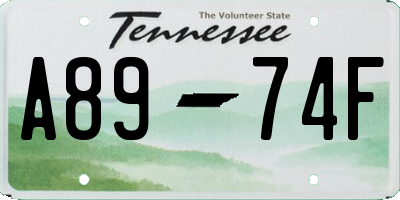 TN license plate A8974F