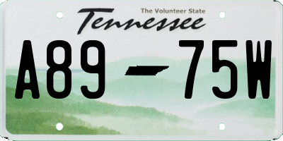 TN license plate A8975W