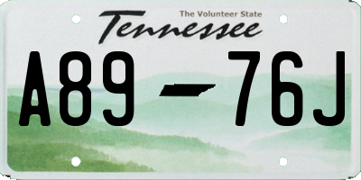 TN license plate A8976J