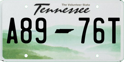 TN license plate A8976T