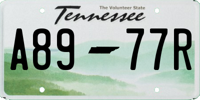 TN license plate A8977R