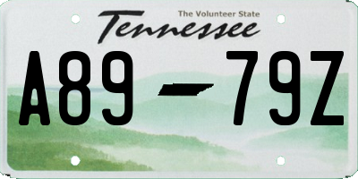 TN license plate A8979Z