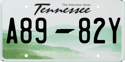 TN license plate A8982Y