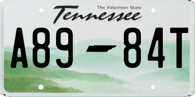 TN license plate A8984T