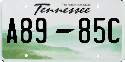 TN license plate A8985C