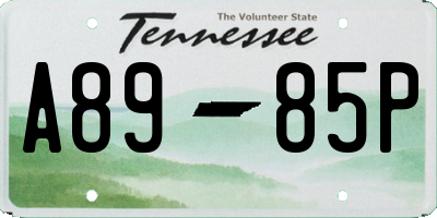 TN license plate A8985P