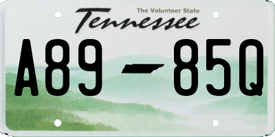 TN license plate A8985Q
