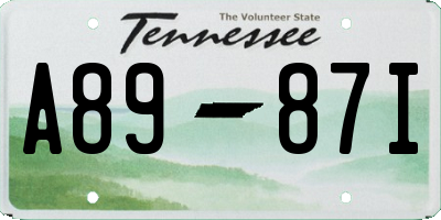 TN license plate A8987I