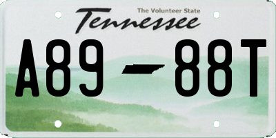 TN license plate A8988T