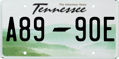 TN license plate A8990E