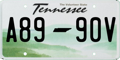 TN license plate A8990V
