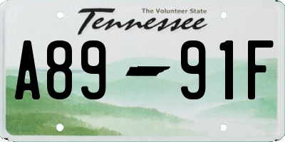 TN license plate A8991F