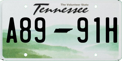 TN license plate A8991H