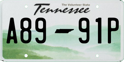 TN license plate A8991P