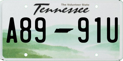 TN license plate A8991U