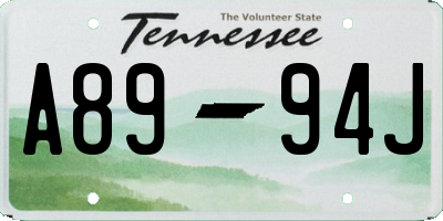 TN license plate A8994J