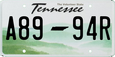 TN license plate A8994R
