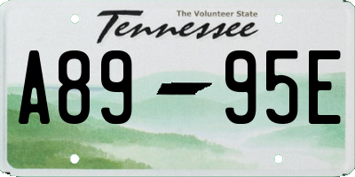 TN license plate A8995E