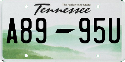 TN license plate A8995U