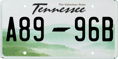 TN license plate A8996B