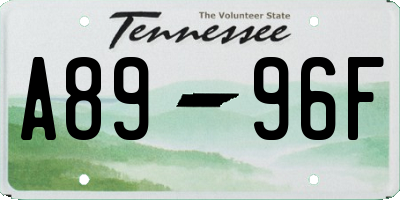 TN license plate A8996F