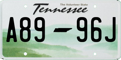 TN license plate A8996J