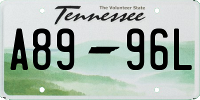TN license plate A8996L
