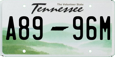 TN license plate A8996M