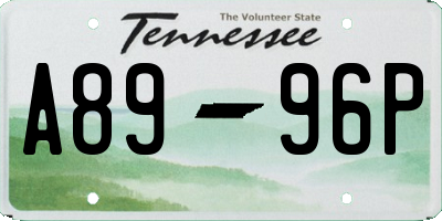 TN license plate A8996P