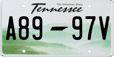 TN license plate A8997V